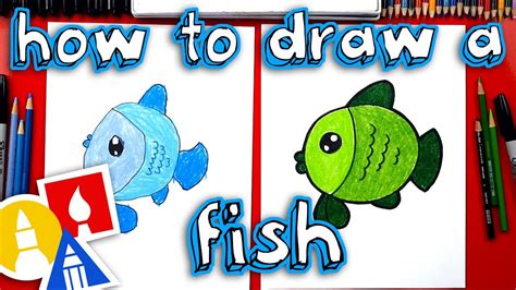 how to draw fish for kids|How To Draw A Cartoon Fish .